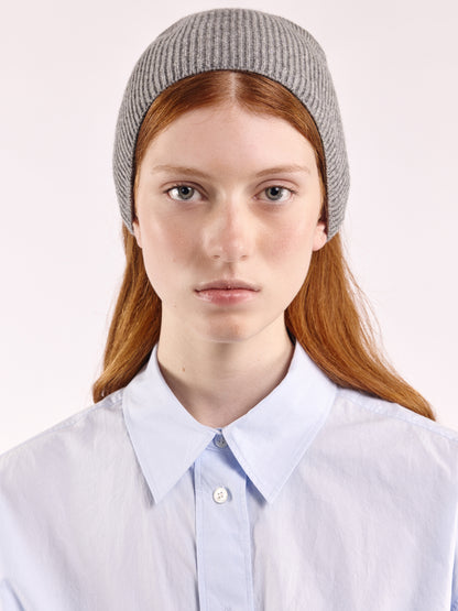 Ribbed Soft Wool Bandana - Flannel Grey