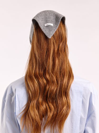 Ribbed Soft Wool Bandana - Flannel Grey