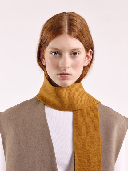 Soft Wool Mini Scarf - Chai