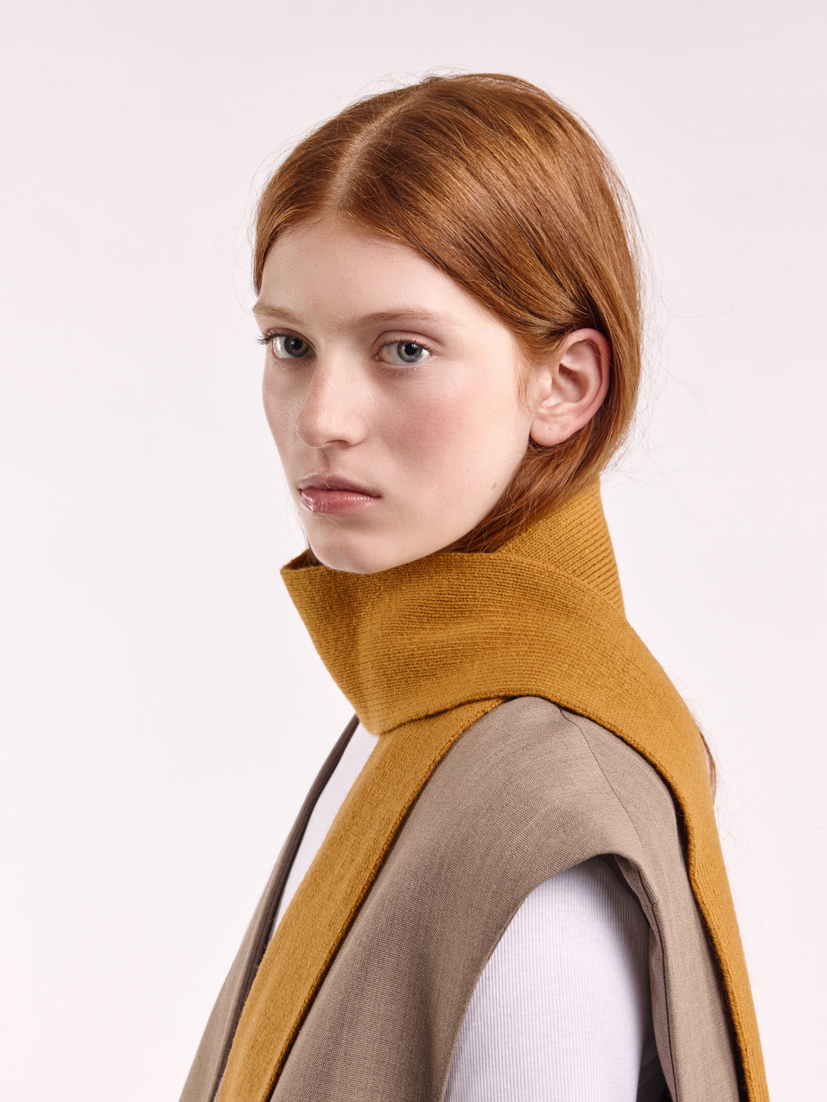 Soft Wool Mini Scarf - Chai