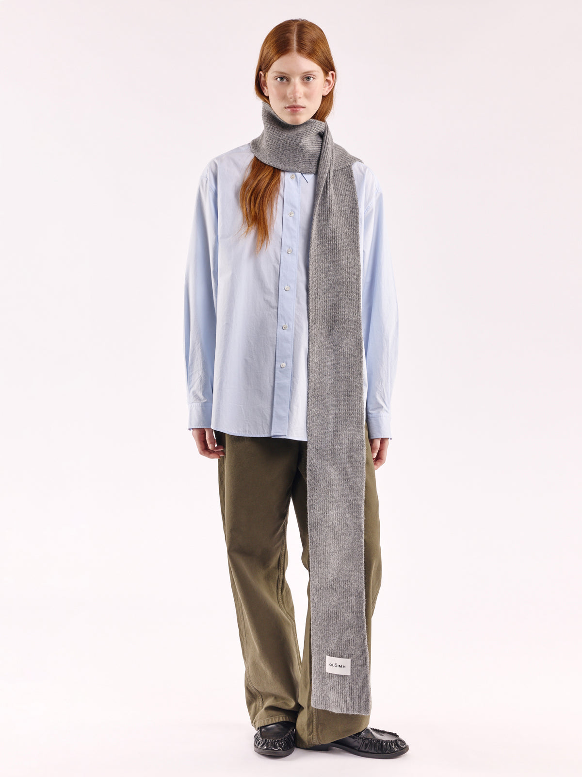 Soft Wool Scarf - Flannel Grey