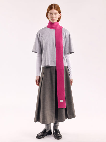 Soft Wool Mini Scarf - Fuchsia