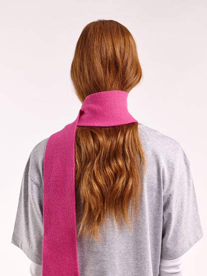 Soft Wool Mini Scarf - Fuchsia