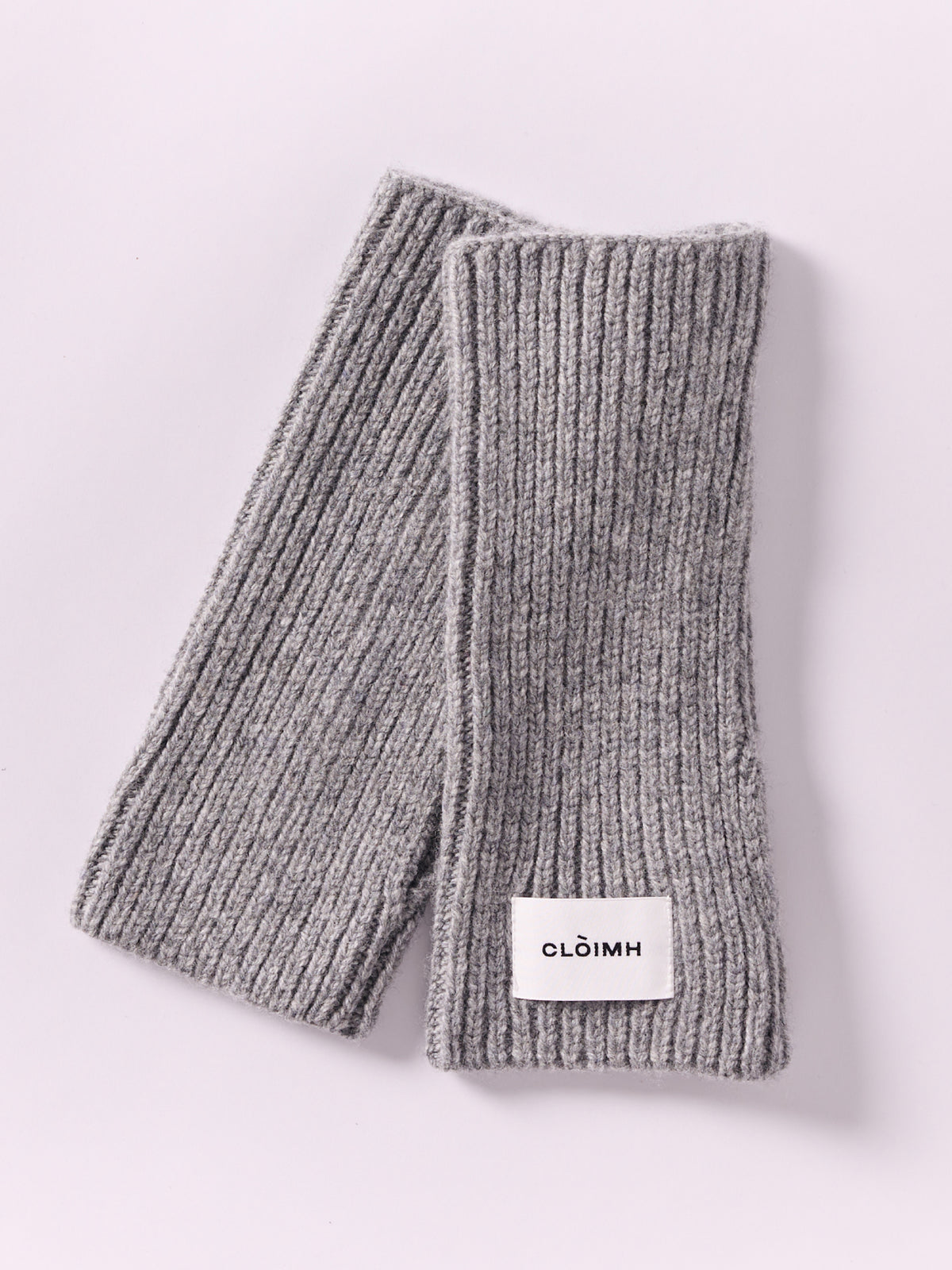 Soft Wool Fingerless Gloves - Flannel Grey