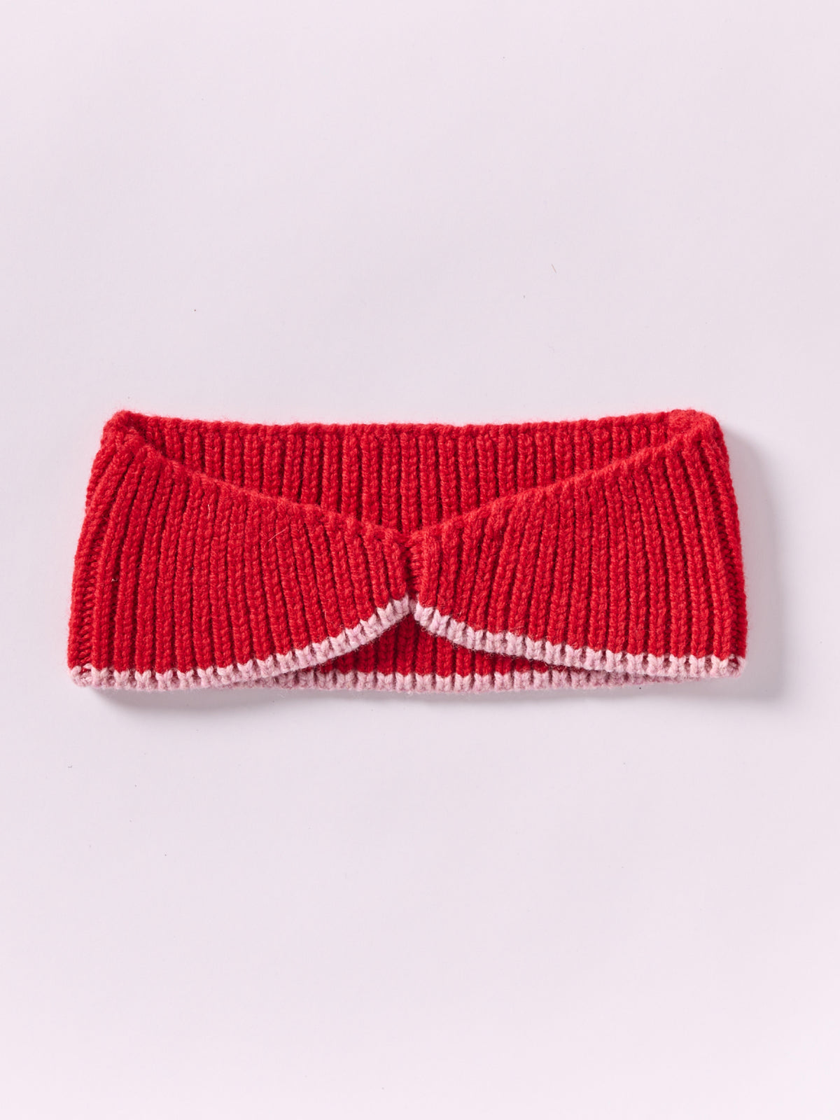Wool Head Band - Red/Rose