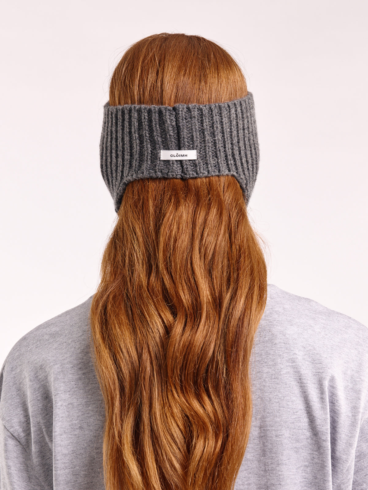 Wool Ear Flap Head Band - Dark Grey