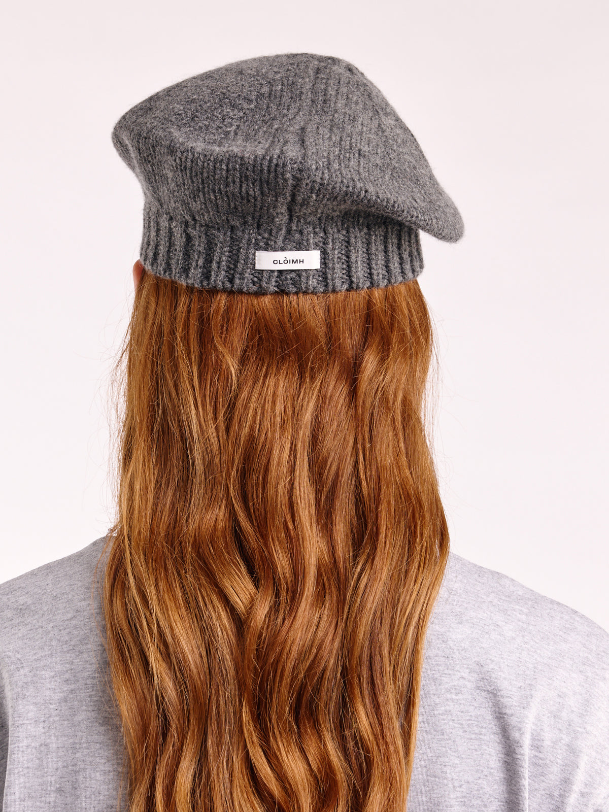 Wool Chunky Beret - Dark Grey