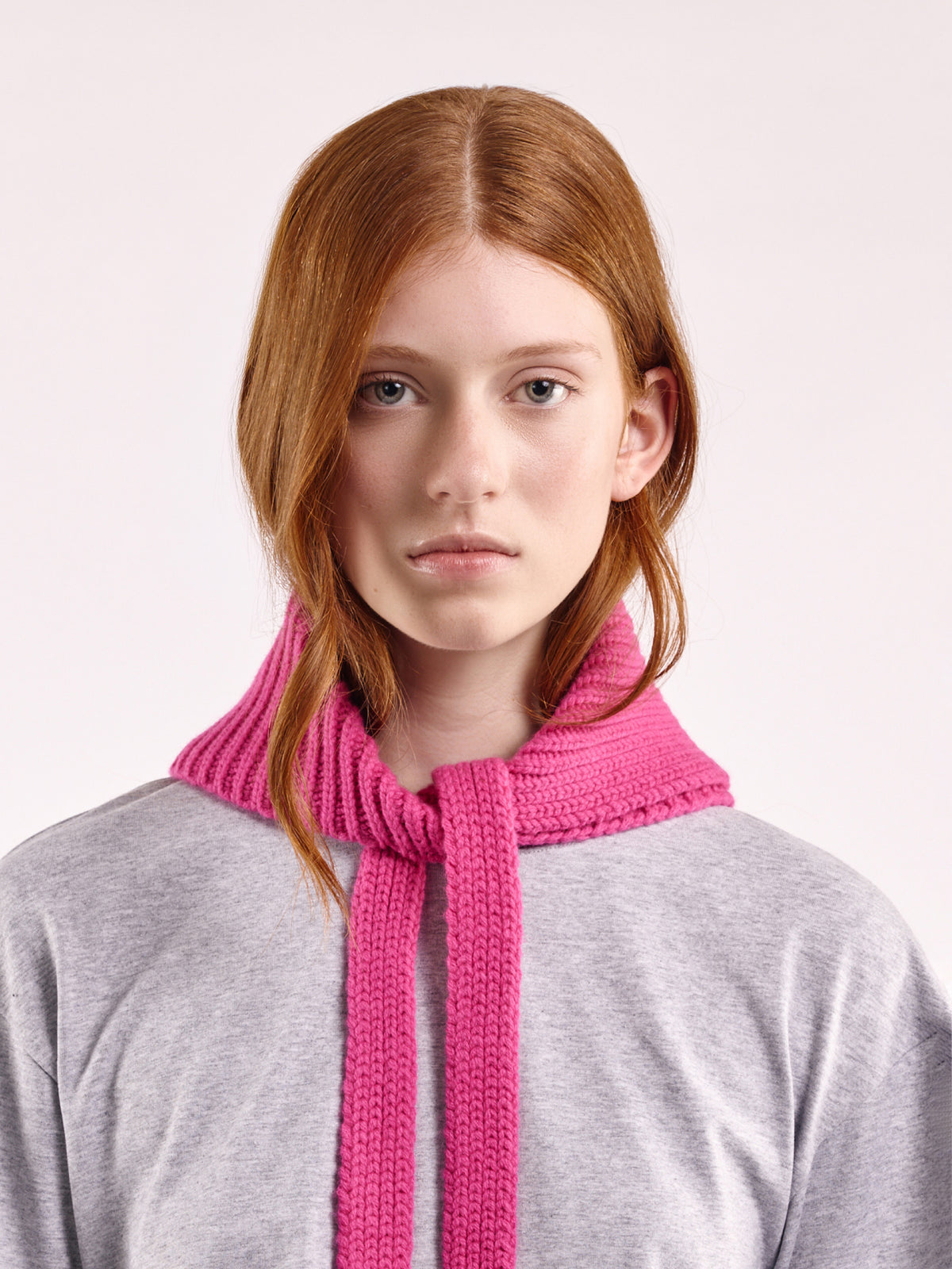 Soft Wool Chunky Bandana - Fuchsia