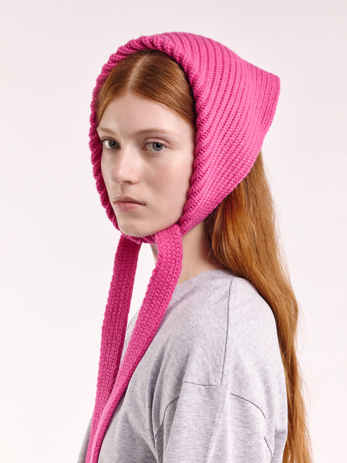 Soft Wool Chunky Bandana - Fuchsia