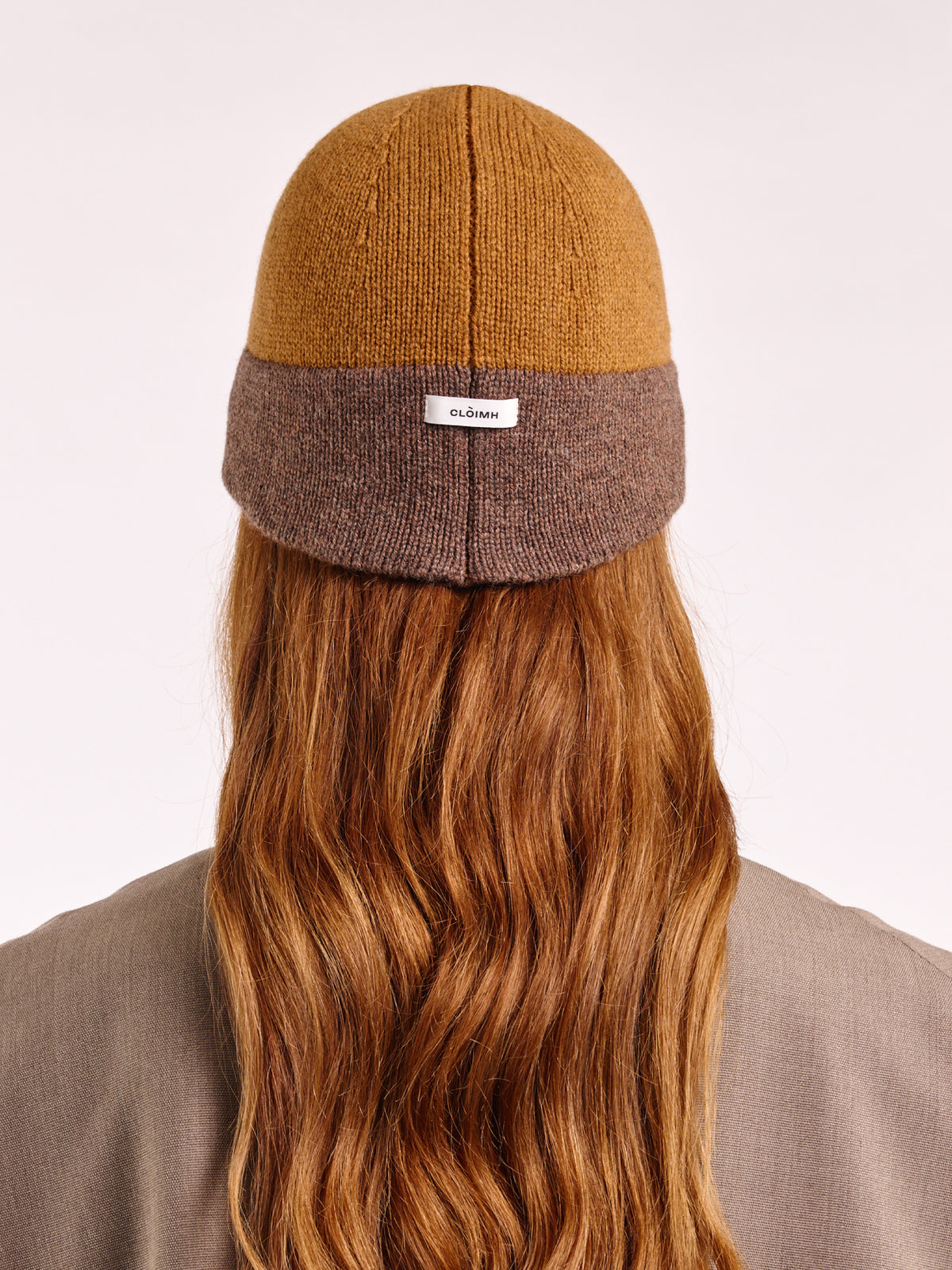 Wool Shaped Contrast Beanie - Chai/Brown