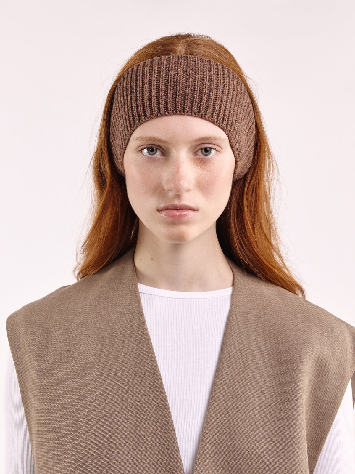 Wool Head Band - Brown