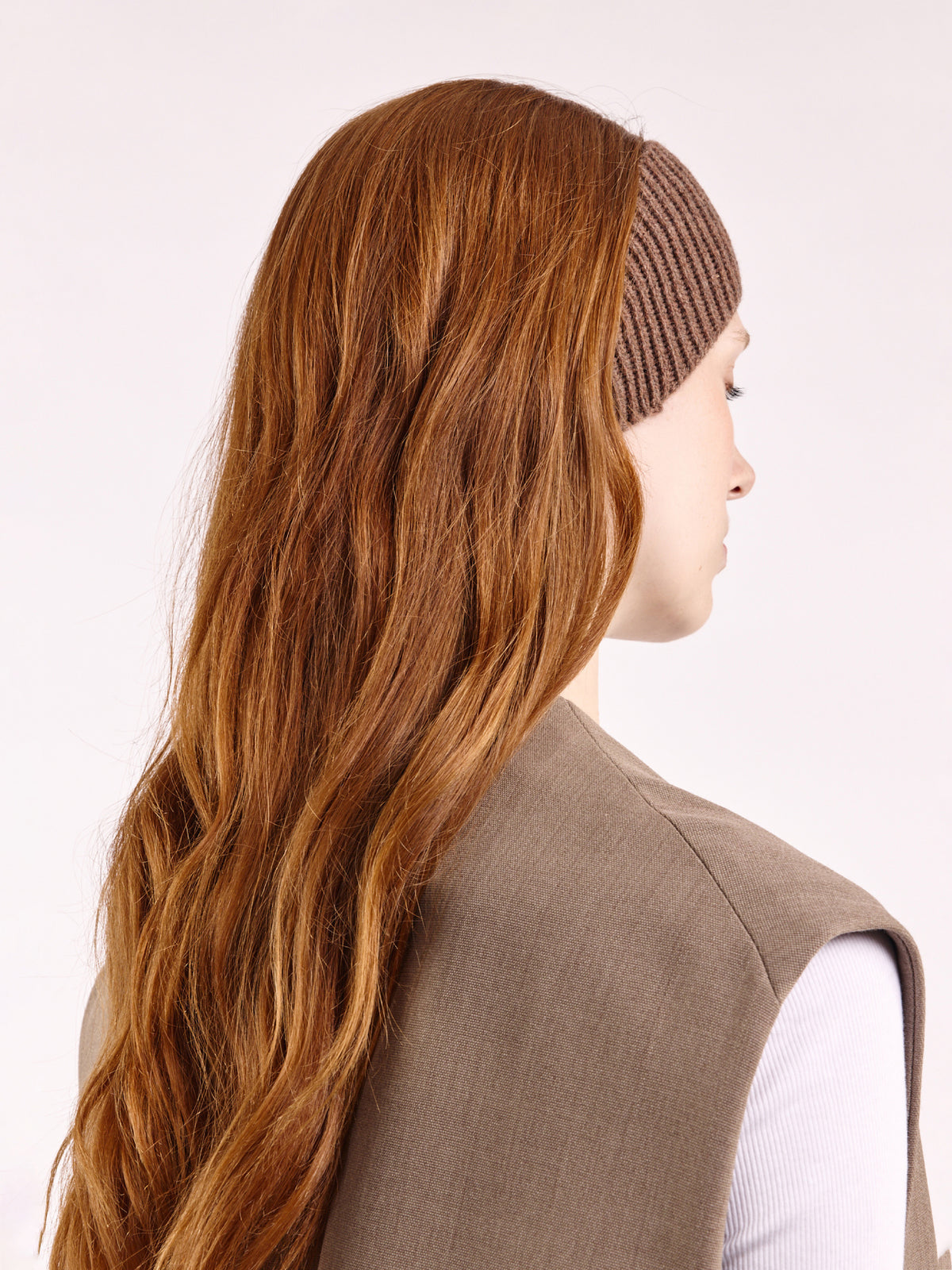 Wool Head Band - Brown