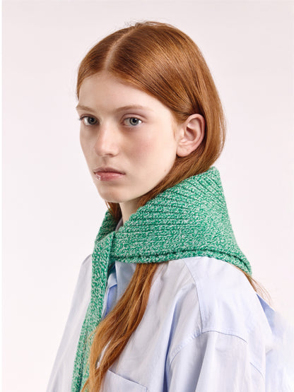 Soft Wool Chunky Bandana - Bright Green Marl