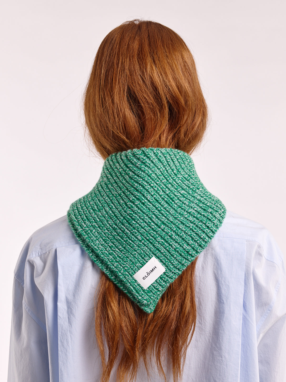 Soft Wool Chunky Bandana - Bright Green Marl