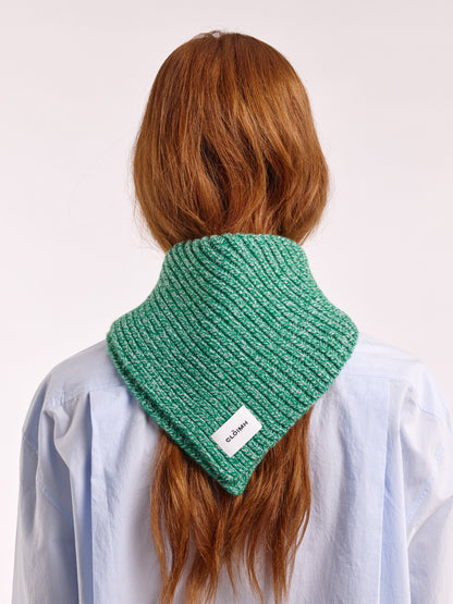 Soft Wool Chunky Bandana - Bright Green Marl