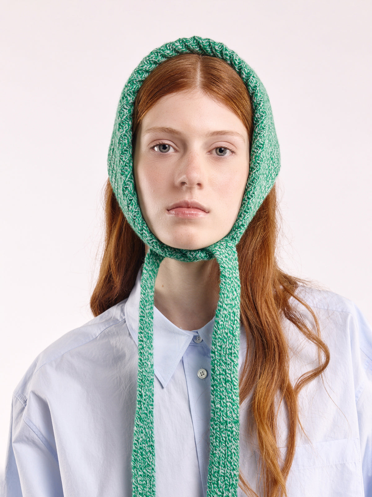 Soft Wool Chunky Bandana - Bright Green Marl