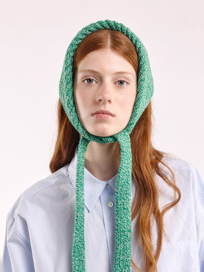 Soft Wool Chunky Bandana - Bright Green Marl