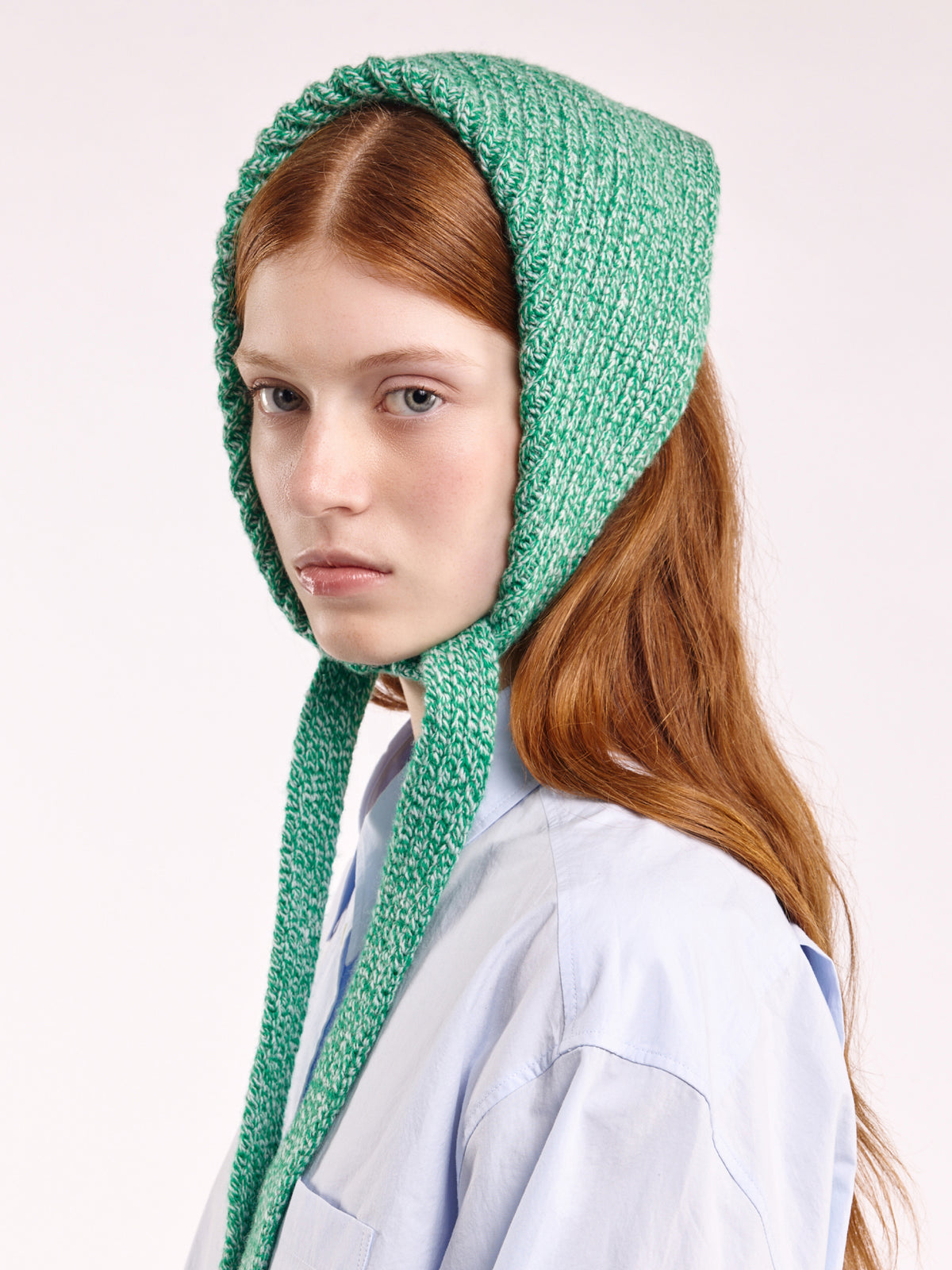 Soft Wool Chunky Bandana - Bright Green Marl