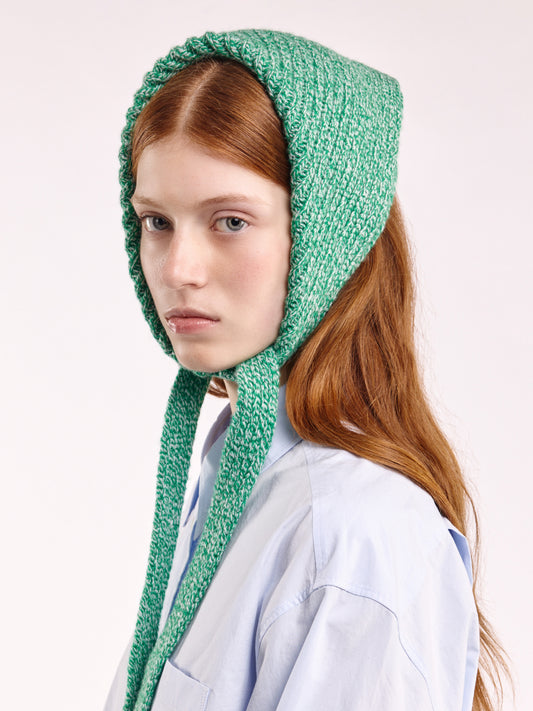 Soft Wool Chunky Bandana - Bright Green Marl