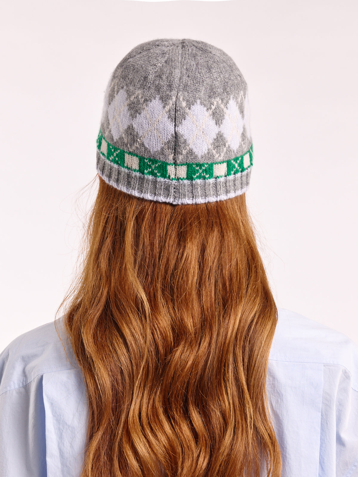 Soft Wool Argyle Cap - Flannel Grey/Multi