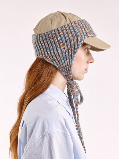 Soft Wool Marl Ear Flap Head Band - Dusk/Vintage Vicuna Marl
