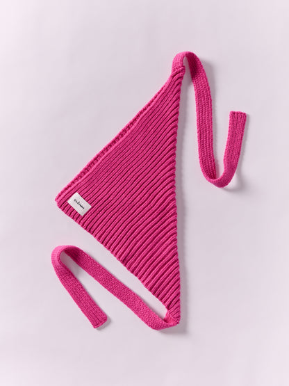 Soft Wool Chunky Bandana - Fuchsia