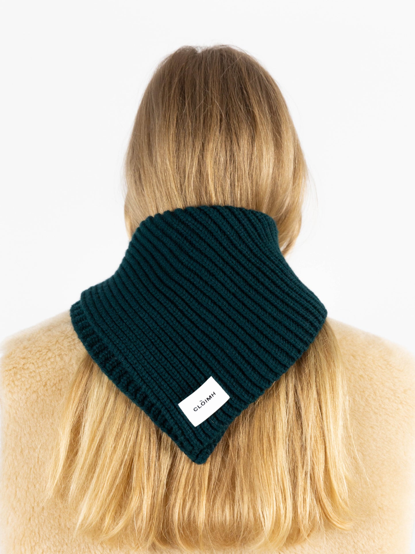 Soft Wool Chunky Bandana - Dark Green