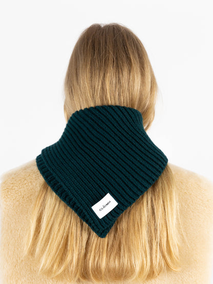 Soft Wool Chunky Bandana - Dark Green