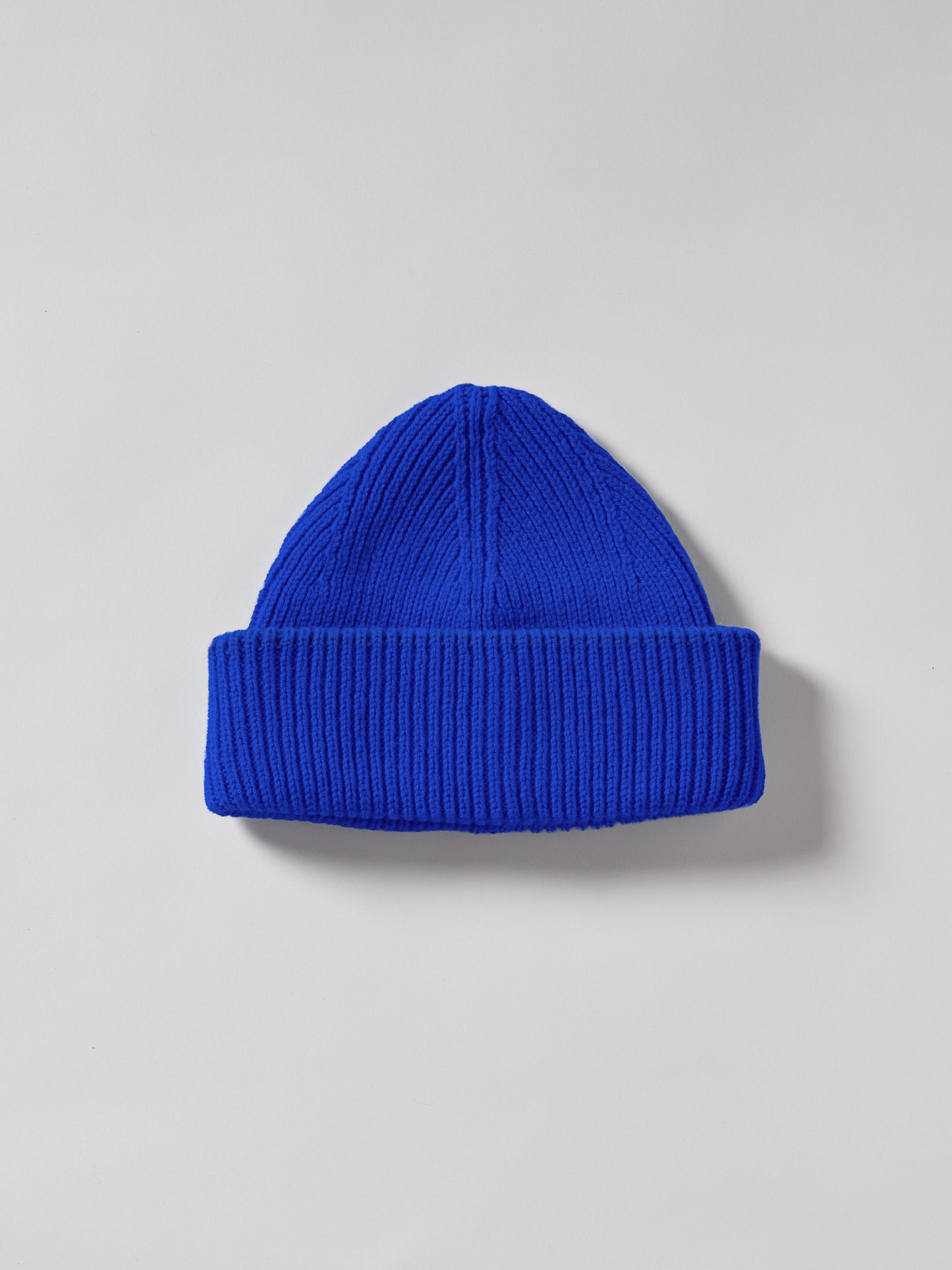Chunky Soft Wool Beanie Hat - Cobalt Blue