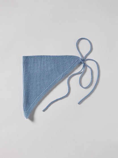 Soft Wool Bandana - Soft Blue