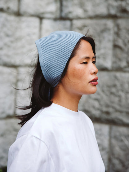 Soft Wool Bandana - Soft Blue