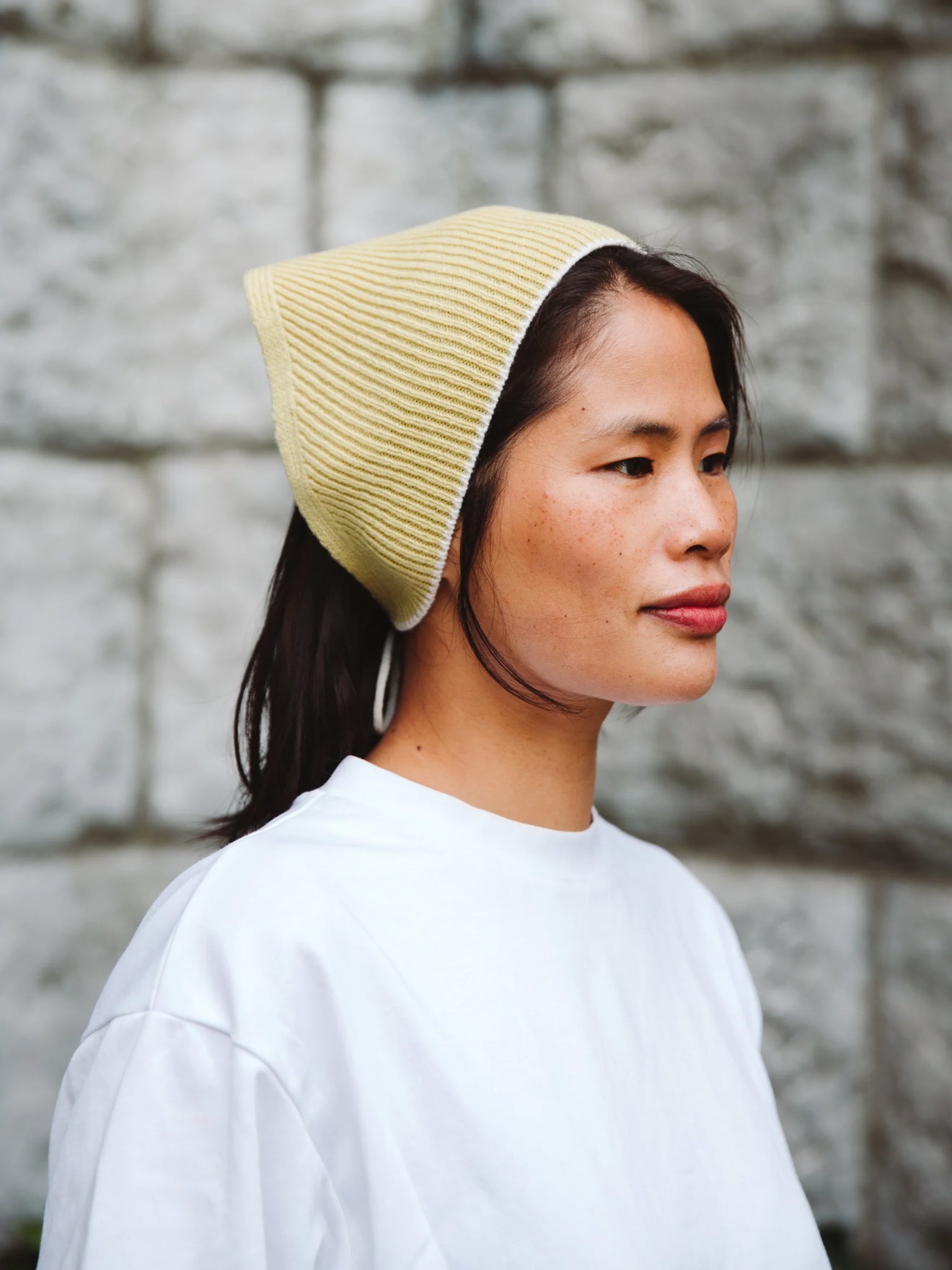 Soft Wool Bandana - Soft Yellow
